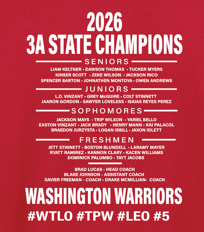 Washington Baseball "State Champion" Design Dri-Fit L/S T-shirt