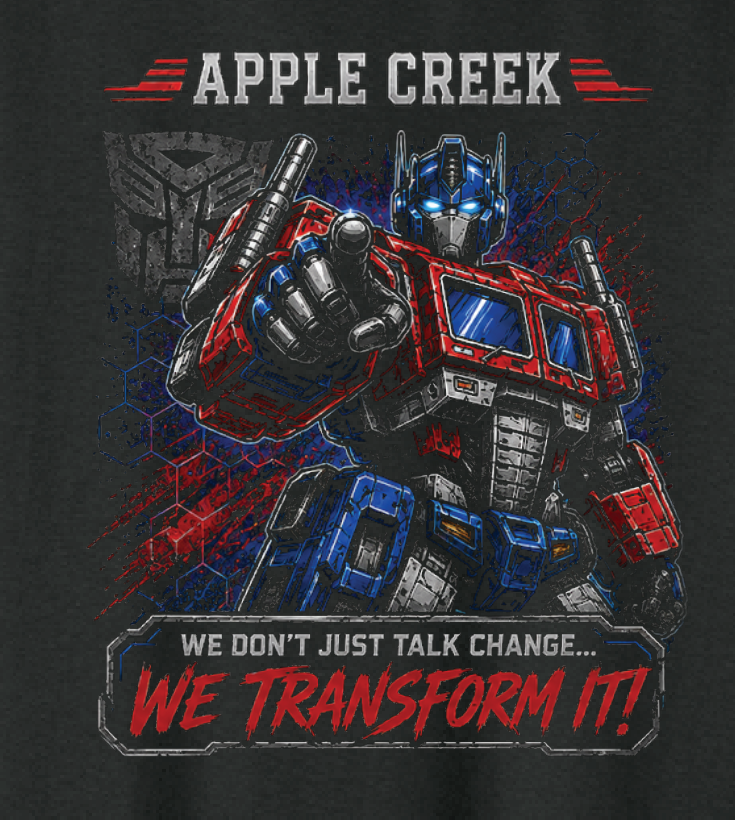 Apple Creek "Transform" Design S/S T-shirt