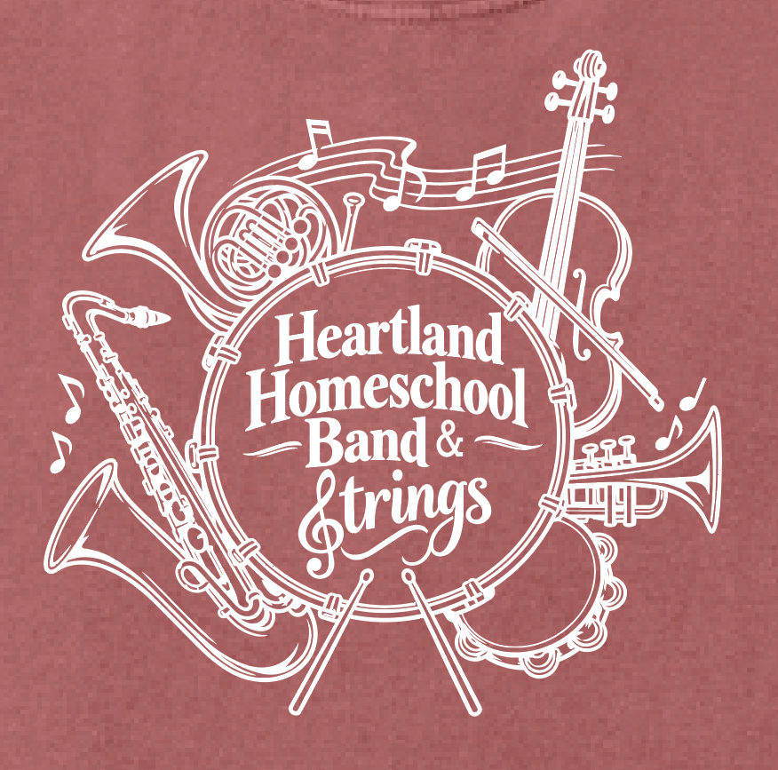 Heartland Band & Strings Comfort Colors S/S T-shirt (crimson)