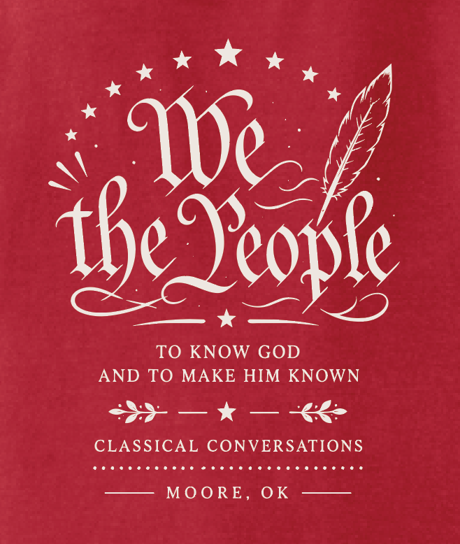 Moore Classical Conversations Jerzees Crewneck Sweatshirt (red)
