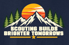 Troop 6233 & 233 & Pack 3233 "Brighter Tomorrows" Design S/S T-shirt (navy)(adult)