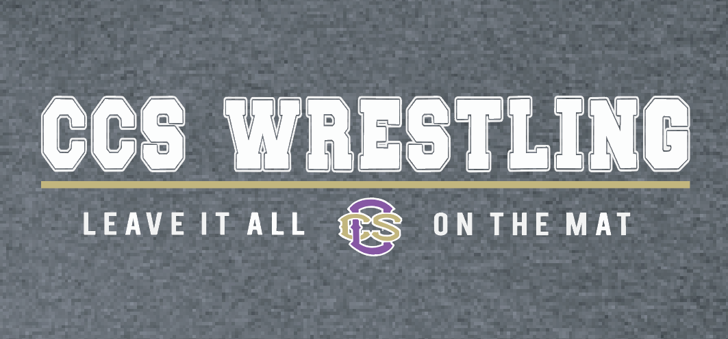 CCS Wrestling "Leave it on the Mat" Design Dri-fit L/S T-shirt with Hood (graphite)