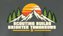 Troop 6233 & 233 & Pack 3233 "Brighter Tomorrows" Design L/S T-shirt (charcoal)(adult)