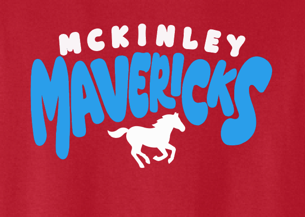 McKinley "All School" Design Gildan Crewneck Sweatshirt (red~wh/bb)