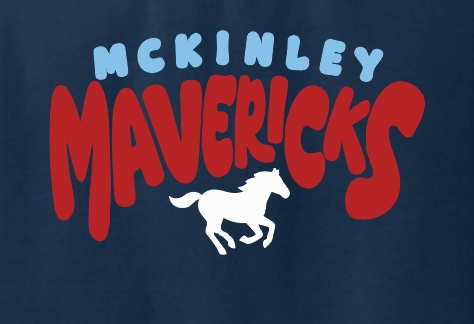 McKinley "All School" Design Gildan Hooded Sweatshirt (navy~bb/red)