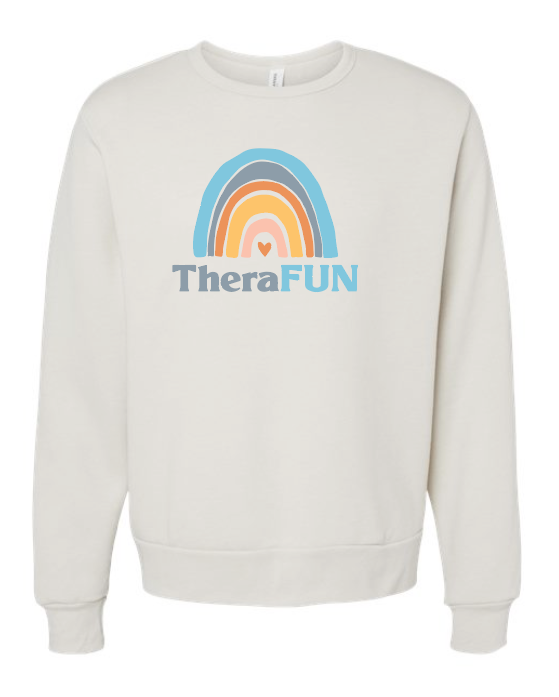 TheraFun "Logo" Design Soft Sponge Fleece Unisex Sweatshirt (dust)(reg)