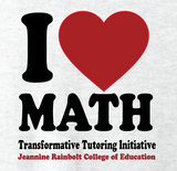 Transformative Tutoring "I ♥ Math" S/S T-shirt (2 color options)