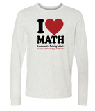 Transformative Tutoring "I ♥ Math" L/S T-shirt (2 color options)