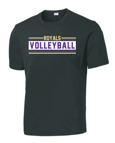 CCS Junior High Volleyball "Royals Volleyball" Design Moisture-Wicking T-shirt