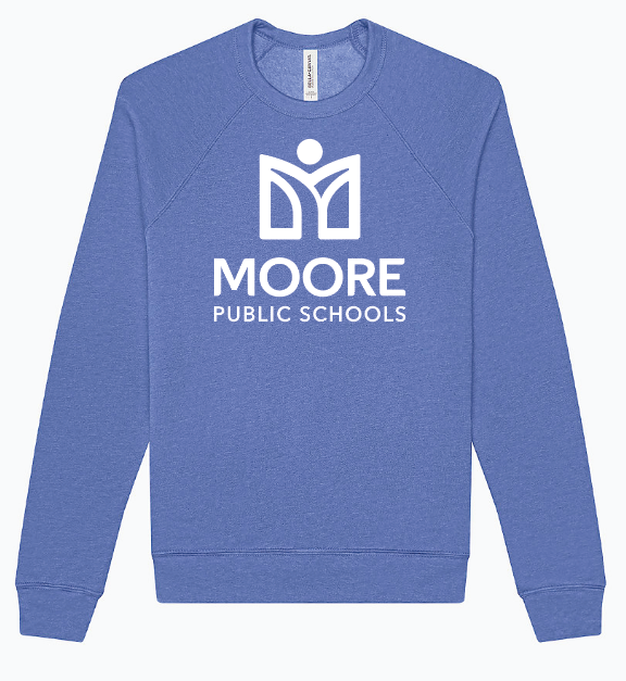 Moore Public Schools "New Logo" Design Sponge Fleece Crewneck