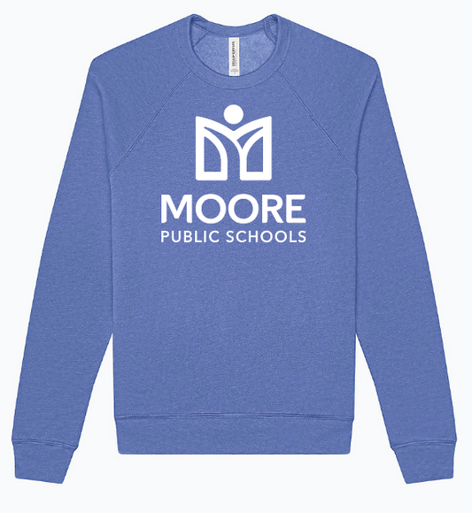 Moore Public Schools "New Logo" Design Sponge Fleece Crewneck