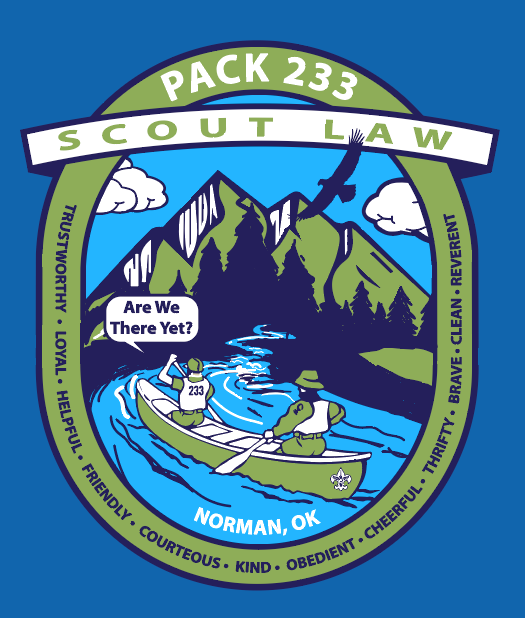 Pack 233 "Scout Law" Design Moisture Wicking S/S T-shirt