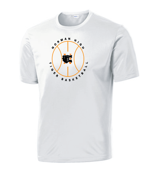 NHS Basketball "Logo Ball" Design S/S Moisture Wicking T-shirt