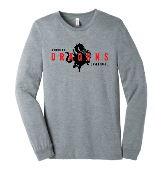Purcell Basketball "Dragons" Design L/S T-shirt