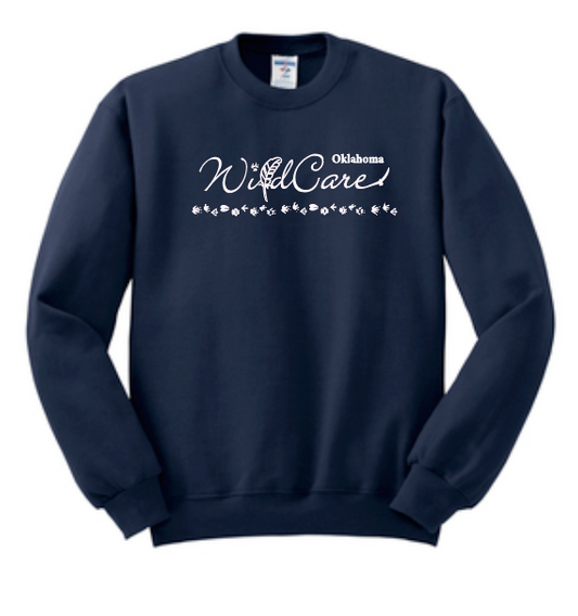 Wildcare Oklahoma "Logo" Design Basic Crewneck Sweatshirt (navy)