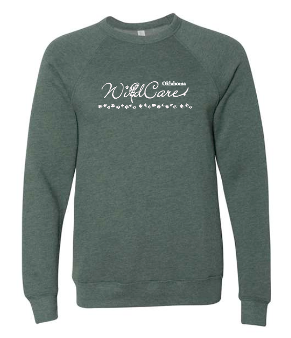 Wildcare Oklahoma "Logo" Design Soft Crewneck Sweatshirt (forest)