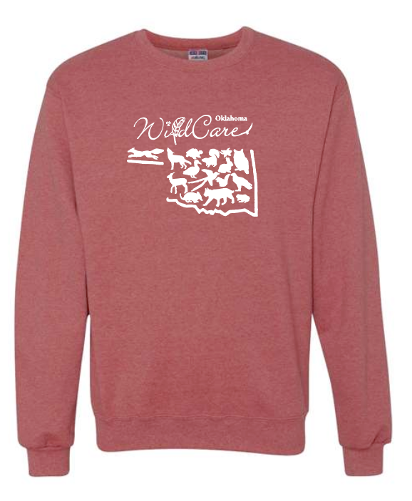 Wildcare Oklahoma "State" Design Basic Crewneck Sweatshirt