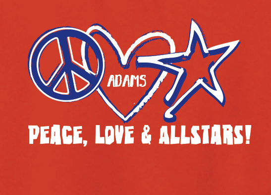 Adams "Peace, Love, Allstars" Design Hooded Sweatshirt