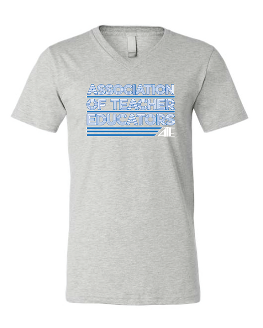 Association of Teacher Educator "Neon Letters" Soft S/S V-neck T-shirt