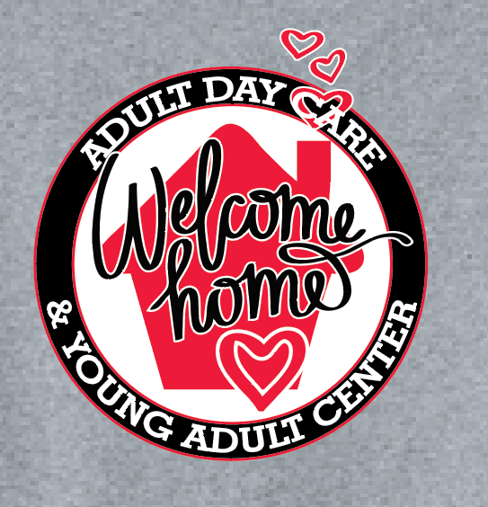 Welcome Home Adult Day Care Crewneck Sweatshirt (grey)