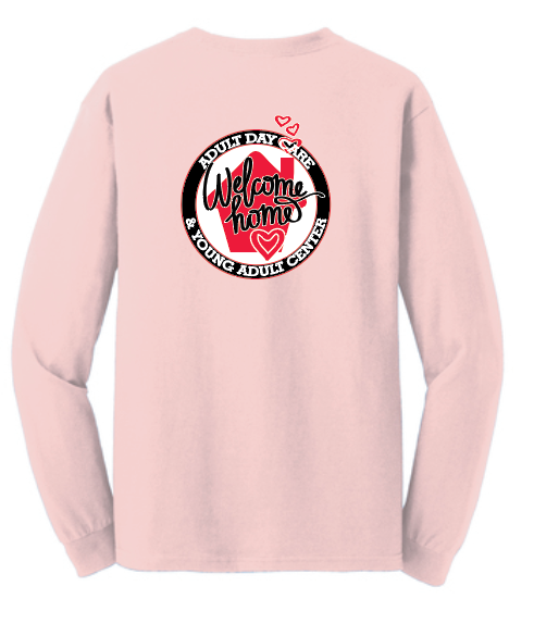Welcome Home Adult Day Care L/S T-shirt (pink)