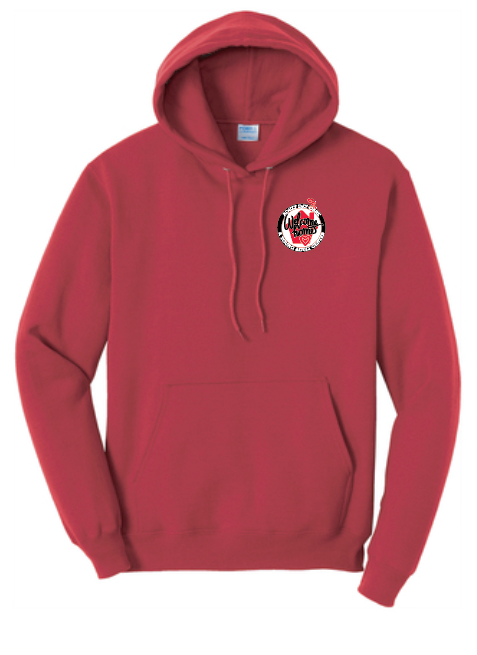 Welcome Home Adult Day Care Hooded Sweatshirt (red)