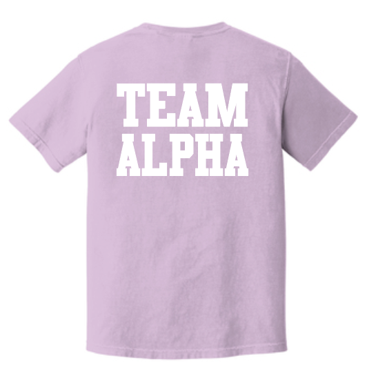 Alpha Gymnastics "Team Alpha" Design S/S T-shirt (orchid)