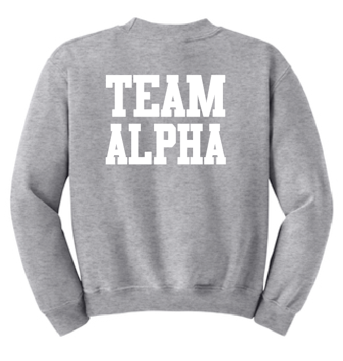 Alpha Gymnastics "Team Alpha" Design Crewneck Sweatshirt (heather)