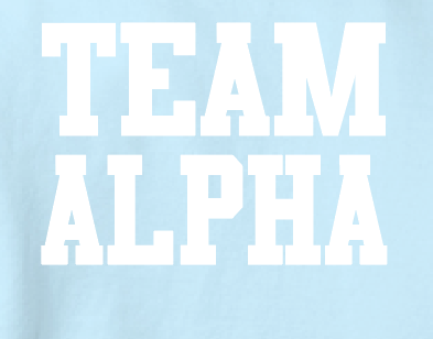 Alpha Gymnastics "Team Alpha" Design CC Crewneck Sweatshirt (blue)
