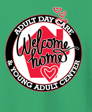 Welcome Home Adult Day Care Crewneck Sweatshirt (green)