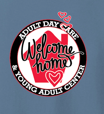 Welcome Home Adult Day Care Crewneck Sweatshirt (indigo)