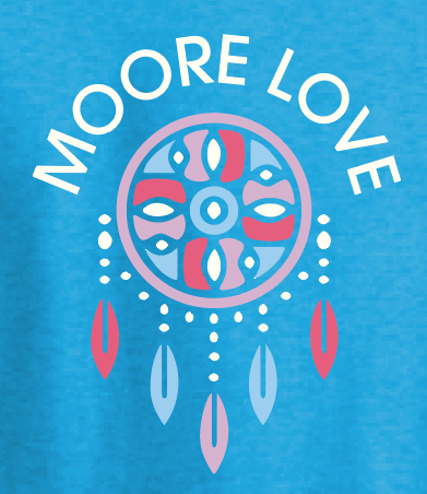 MPS Native American Ed "Moore Love" Design S/S T-shirt (blue) (adult)
