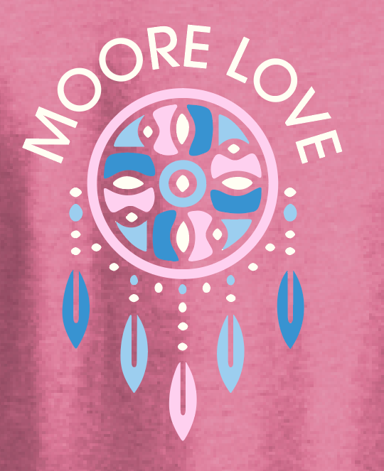 MPS Native American Ed "Moore Love" Design S/S T-shirt (pink) (adult)