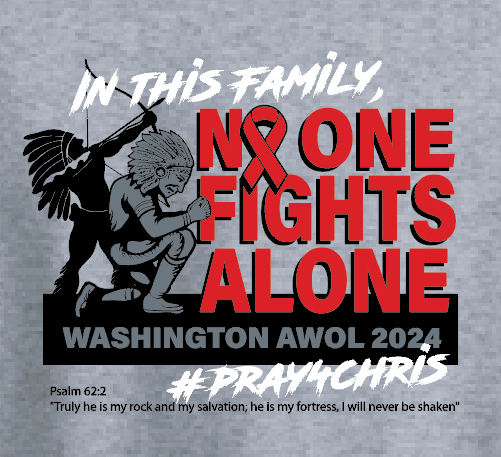 Washington AWOL "No One Fights Alone" S/S Moisture Wicking T-shirt