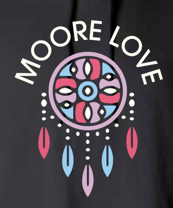 MPS Native American Ed "Moore Love" Design Hooded Sweatshirt (black) (adult)