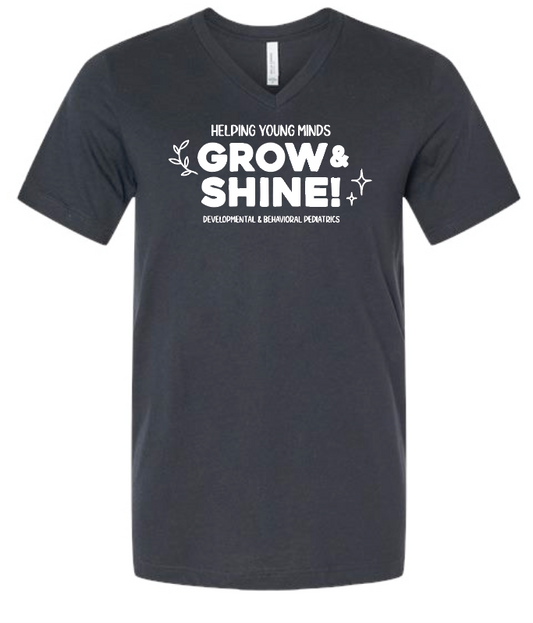 DBP "Grow & Shine" Design S/S V-neck T-shirt (black)