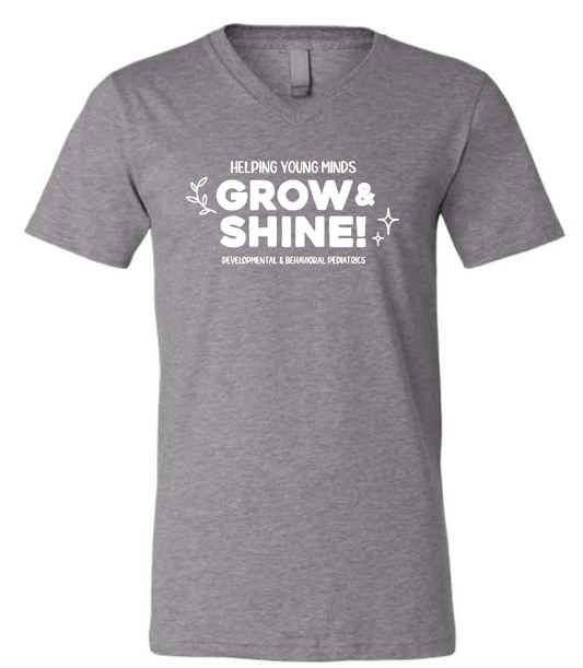 DBP "Grow & Shine" Design S/S V-neck T-shirt (heather)