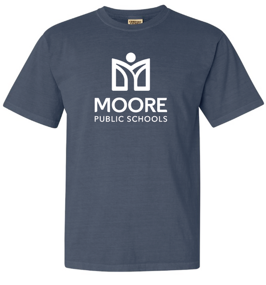 Moore Public Schools "Logo" Comfort Colors: MPS Secondary Palette S/S T-shirt (denim)