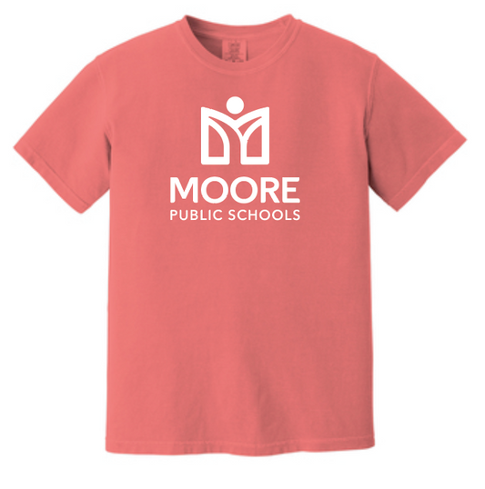 Moore Public Schools "Logo" Comfort Colors: MPS Secondary Palette S/S T-shirt (watermelon)