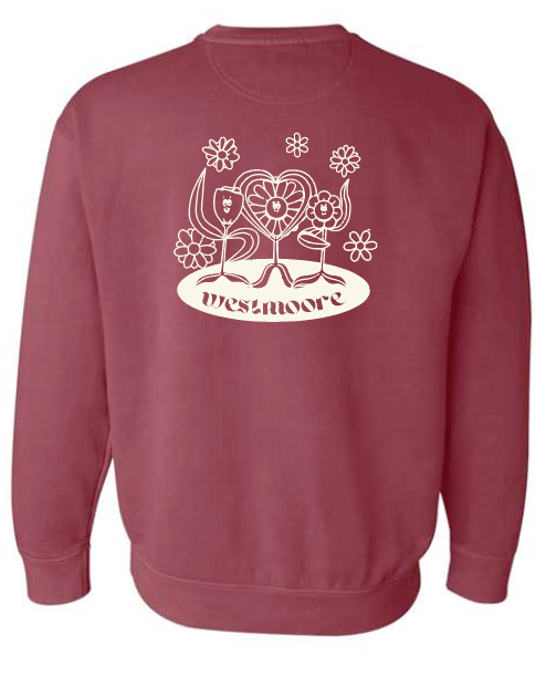 Westmoore Freshman "Westmoore" Design Crewneck Sweatshirt (crimson)