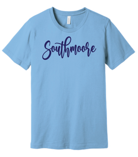 Southmoore Band "Script" Design S/S T-shirt (lt blue)