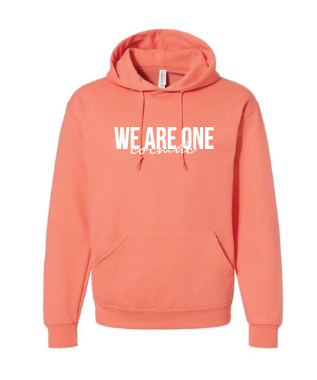 COCMHC "We are One" Design Hooded Sweatshirt (coral)
