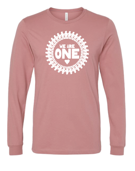 COCMHC "We are One" Circle Design L/S T-shirt (mauve)