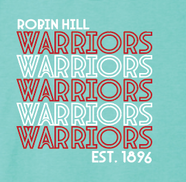 Robin Hill "Stack" Design S/S T-shirt (teal)