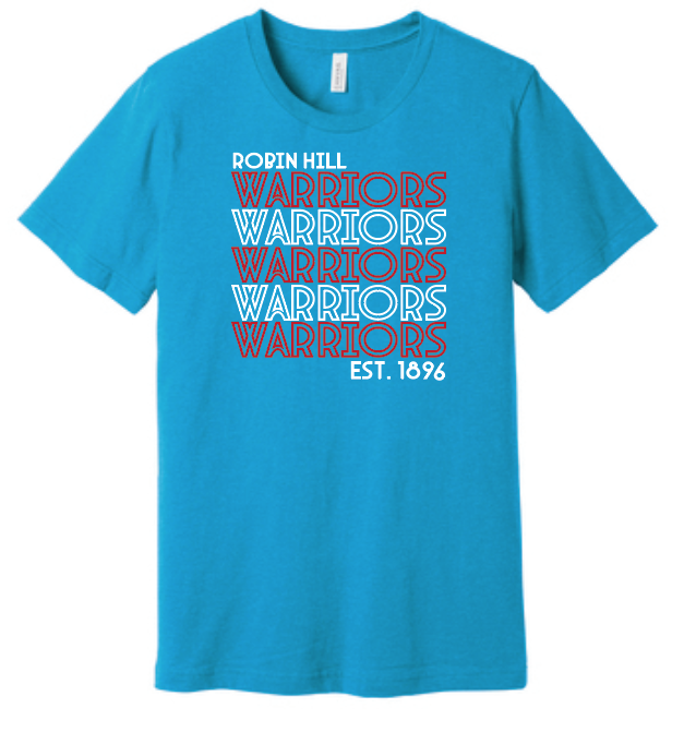 Robin Hill "Stack" Design S/S T-shirt (turquoise)