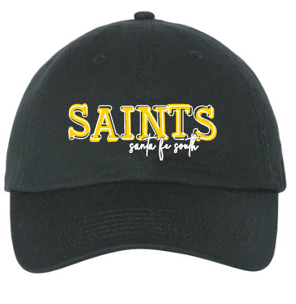 Santa Fe South~Hills ES "Saints" Design Dad Cap (black)