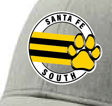 Santa Fe South~Hills ES "Paw" Design Snapback Trucker Cap (htr/blk)