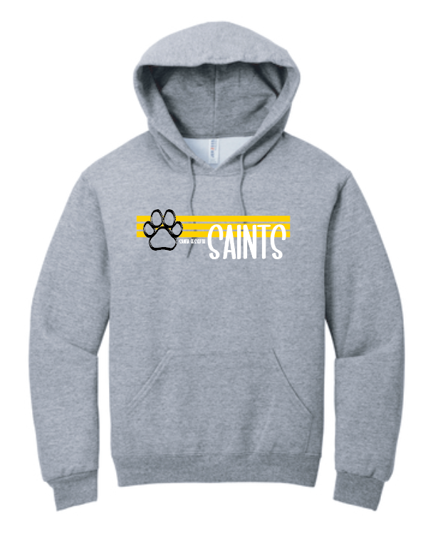 Santa Fe South~Hills ES "Paw" Design S/S Hooded Sweatshirt