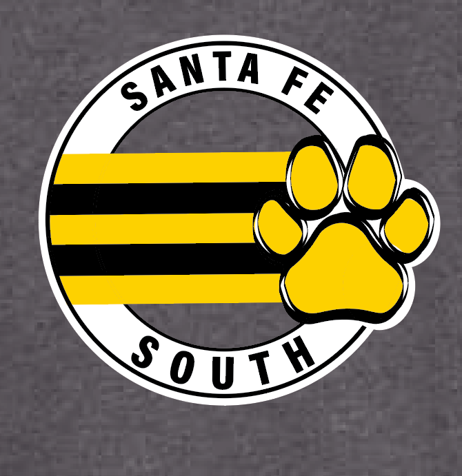 Santa Fe South~Hills ES "Paw" Design S/S Fleece Joggers