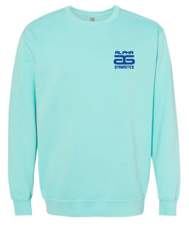 Alpha Gymnastics "New Era" Design Comfort Colors Crewneck Sweatshirt (adult)